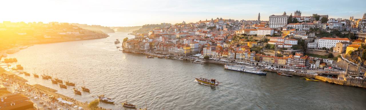 Porto city at sunset